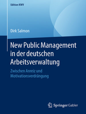 cover image of New Public Management in der deutschen Arbeitsverwaltung